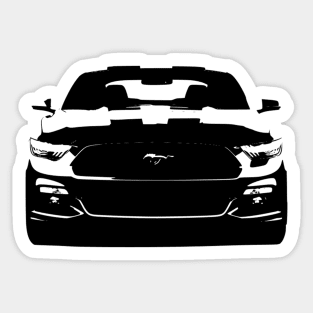 Mustang 5.0 Black 2016 Front View Sticker